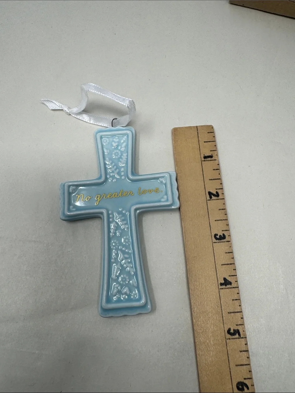 2022 HALLMARK CHRISTMAS ORNAMENT CROSS NO GREATER LOVE CHRISTIAN RELIGIOUS